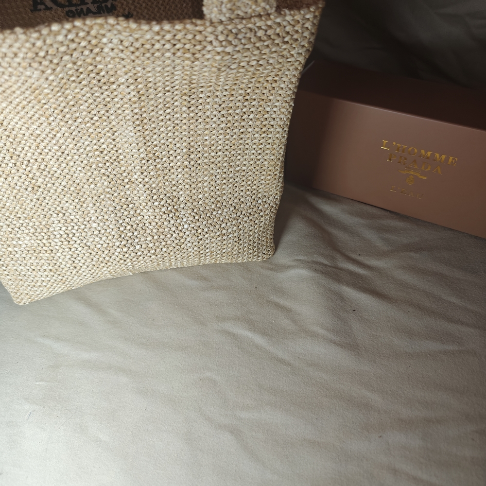 Authentic Prada Milano Raffia Tote Bag - NWB - Picture 5 of 8